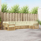 Conjunto de sofás de exterior 7 pcs Blanco y Antracita