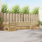 Conjunto de sofás de exterior 7 pcs Blanco y Antracita