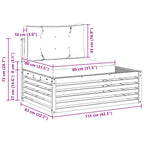 Conjunto de sofás de exterior Blanco 230,5 x 83 x 73 cm