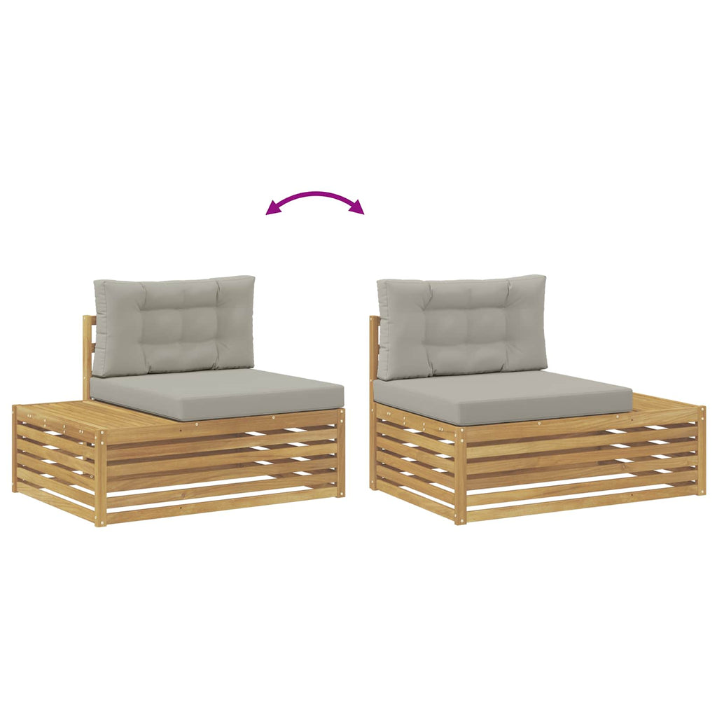 3 Pieza Conjunto de sofás de exterior Poliéster Blanco