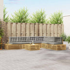 7 Pieza Conjunto de sofás de exterior Poliéster Blanco