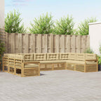 Conjunto de sofás de exterior 5 pcs Blanco 249 x 122,5 x 73 cm