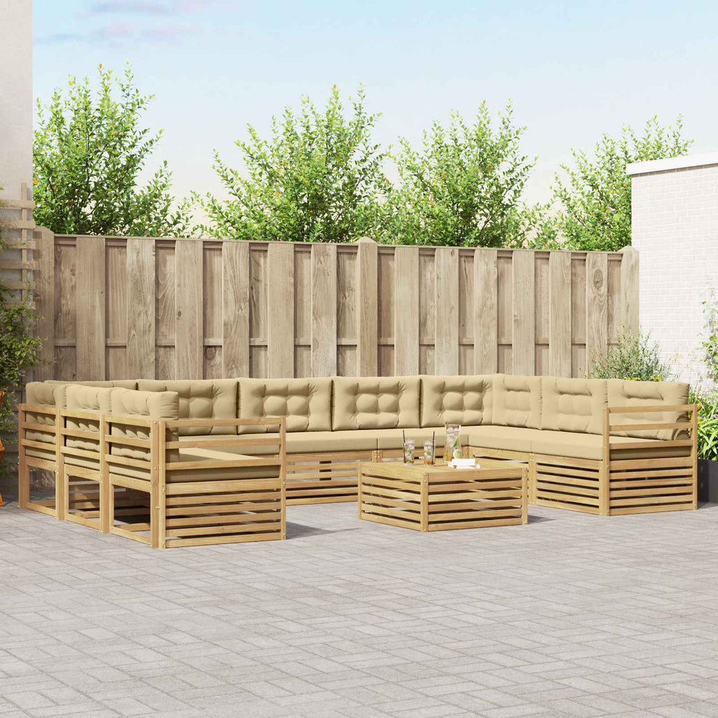 Conjunto de sofás de exterior 10 pcs Blanco y Antracita
