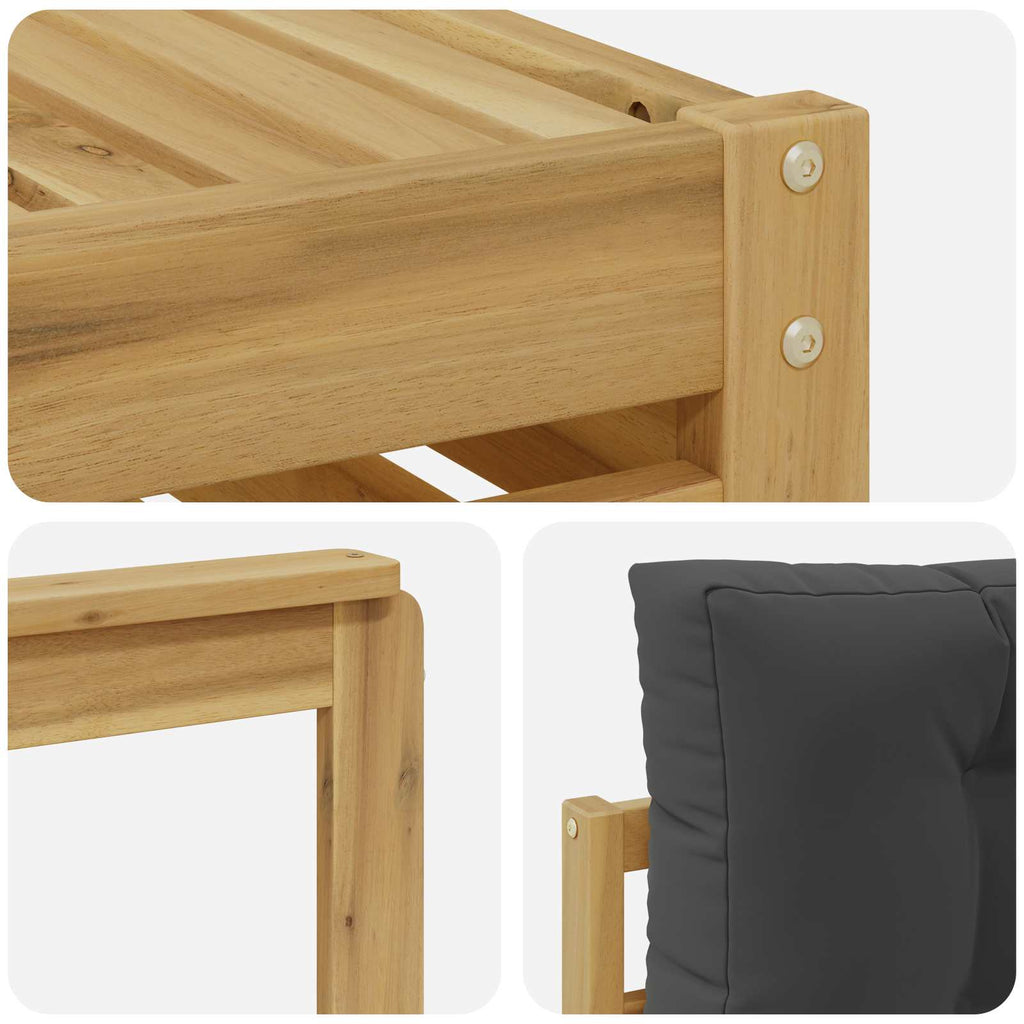Conjunto de sofás de exterior 10 pcs Blanco y Antracita