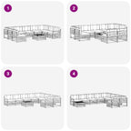 Conjunto de sofás de exterior 10 pcs Blanco y Antracita