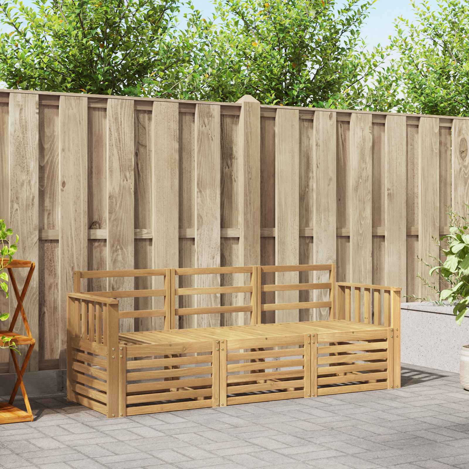 Juegos de sofás Madera de Acacia Sólida