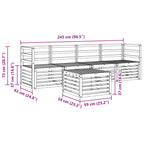 Conjunto de sofás de exterior 5 pcs Blanco