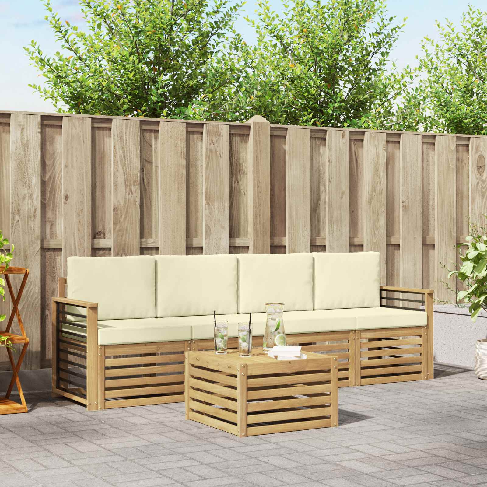 Juegos de sofás Madera de Acacia Sólida
