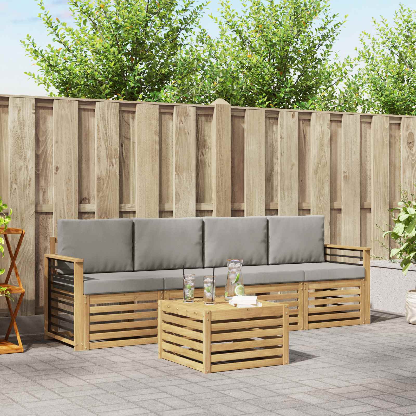 Juegos de sofás Madera de Acacia Sólida