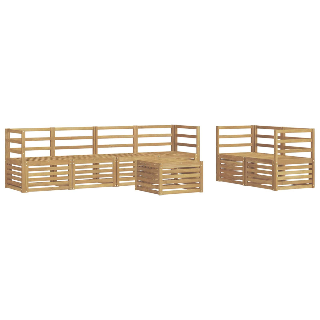 Conjunto de sofás de exterior 7 pcs Blanco