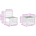 Conjunto de sofás de exterior 7 pcs Blanco