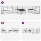 Conjunto de sofás de exterior 7 pcs Blanco