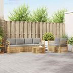Conjunto de sofás de exterior 7 pcs Blanco