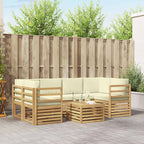 Conjunto de sofás de exterior 7 pcs Blanco y Antracita