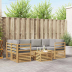 Conjunto de sofás de exterior 7 pcs Blanco y Antracita