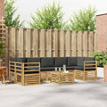 Conjunto de sofás de exterior 8 pcs Blanco y Antracita