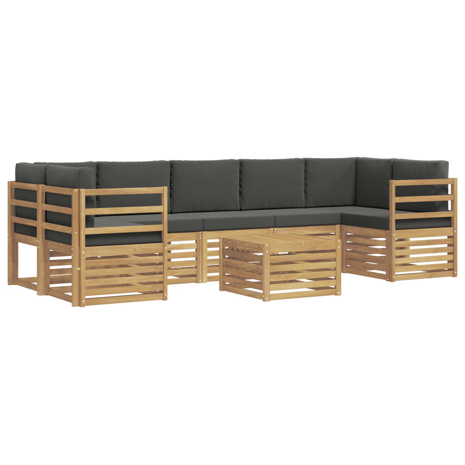 Conjunto de sofás de exterior 8 pcs Blanco y Antracita