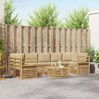 Conjunto de sofás de exterior 8 pcs Blanco y Antracita