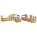 Conjunto de sofás de exterior 9 pcs Blanco 59 x 59 x 37 cm