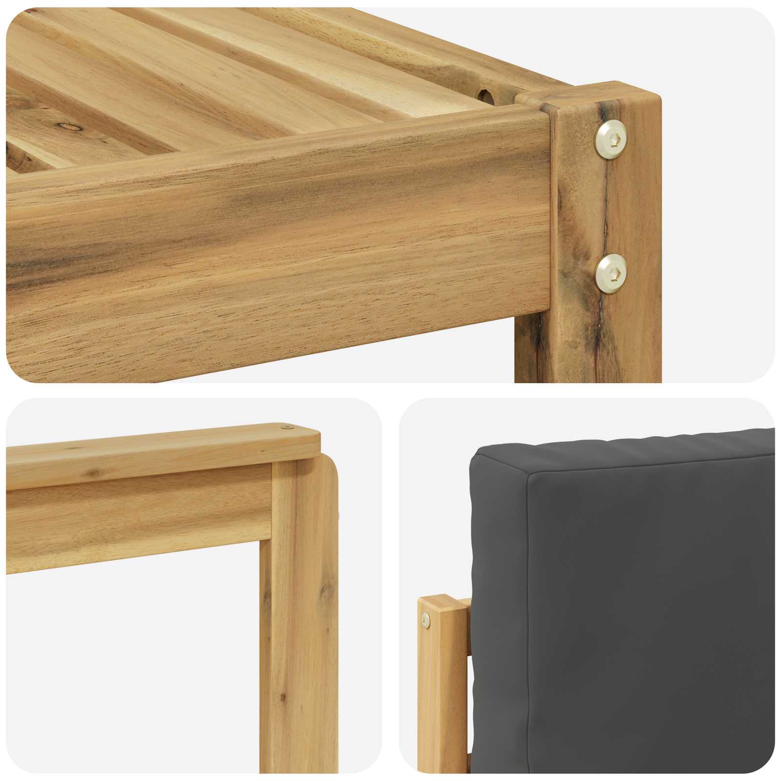 Conjunto de sofás de exterior 9 pcs Blanco y Antracita
