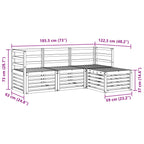 Conjunto de sofás de exterior 4 pcs Blanco