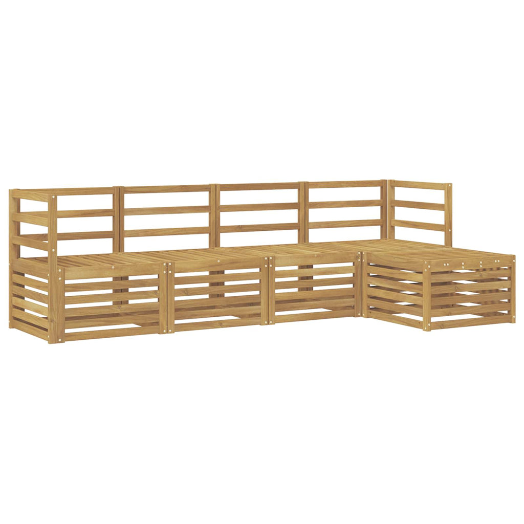 Conjunto de sofás de exterior 5 pcs Blanco