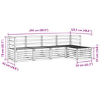 Conjunto de sofás de exterior 5 pcs Blanco