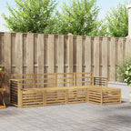Conjunto de sofás de exterior 5 pcs Blanco