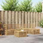 Conjunto de sofás de exterior 6 pcs Blanco
