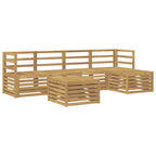 Conjunto de sofás de exterior 6 pcs Blanco