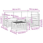 Conjunto de sofás de exterior 5 pcs Blanco y Antracita