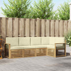 Juegos de sofás 5 pcs Natural Madera de Acacia Sólida