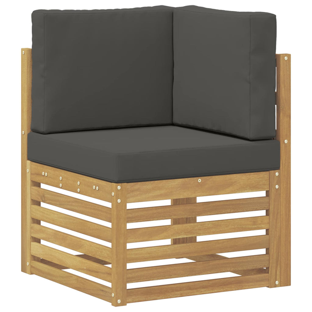 Conjunto de sofás de exterior 6 pcs Blanco y Antracita