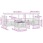 Conjunto de sofás de exterior 6 pcs Blanco y Antracita