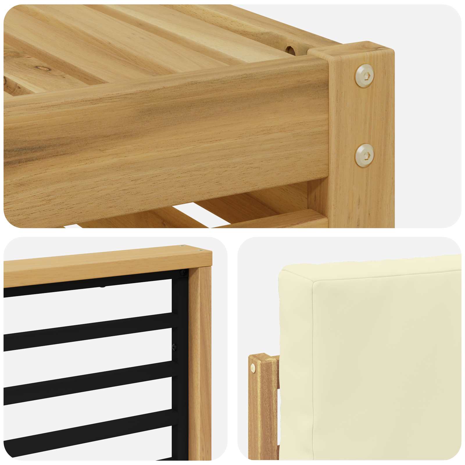 Juegos de sofás Madera de Acacia Sólida