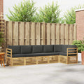 Conjunto de sofás de exterior 6 pcs Blanco y Antracita