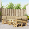 Conjunto de sofás de exterior 8 pcs y Beige 59 x 59 x 37 cm