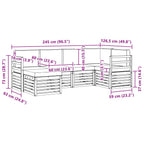 Conjunto de sofás de exterior 6 pcs y Beige Poliéster