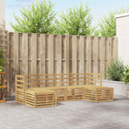 Conjunto de sofás de exterior 5 pcs Blanco 249 x 122,5 x 73 cm