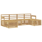 Conjunto de sofás de exterior 5 pcs Blanco 249 x 122,5 x 73 cm