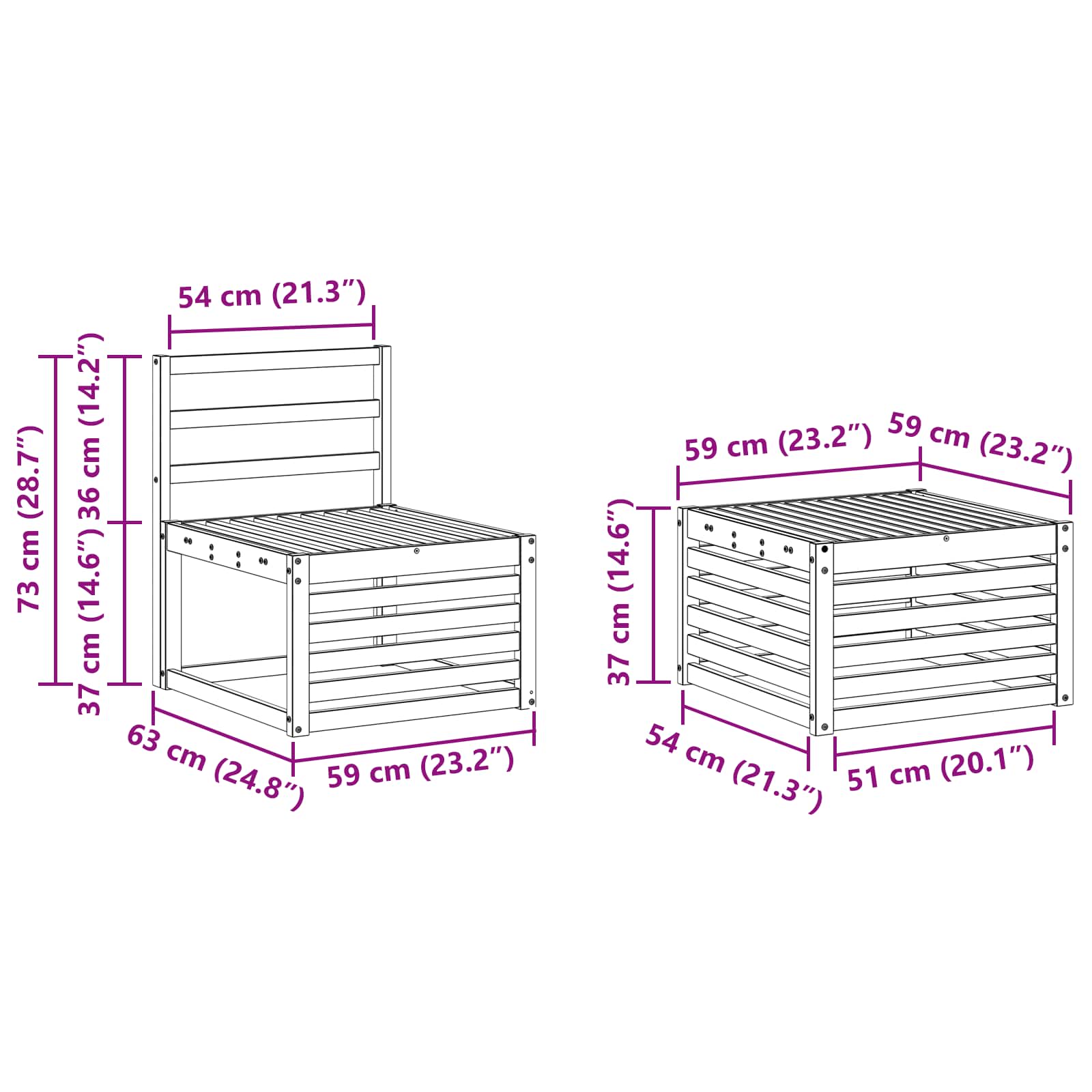 Conjunto de sofás de exterior 5 pcs Blanco 249 x 122,5 x 73 cm