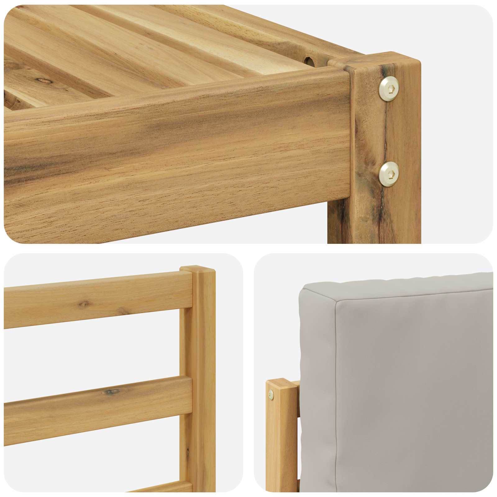 Conjunto de sofás de exterior 8 pcs Blanco y Gris Claro