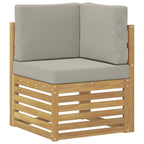 Conjunto de sofás de exterior 8 pcs Blanco y Gris Claro