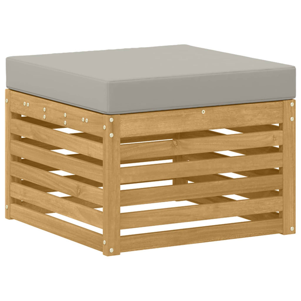 Conjunto de sofás de exterior 8 pcs Blanco y Gris Claro