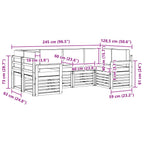 Conjunto de sofás de exterior 5 pcs Blanco y Antracita