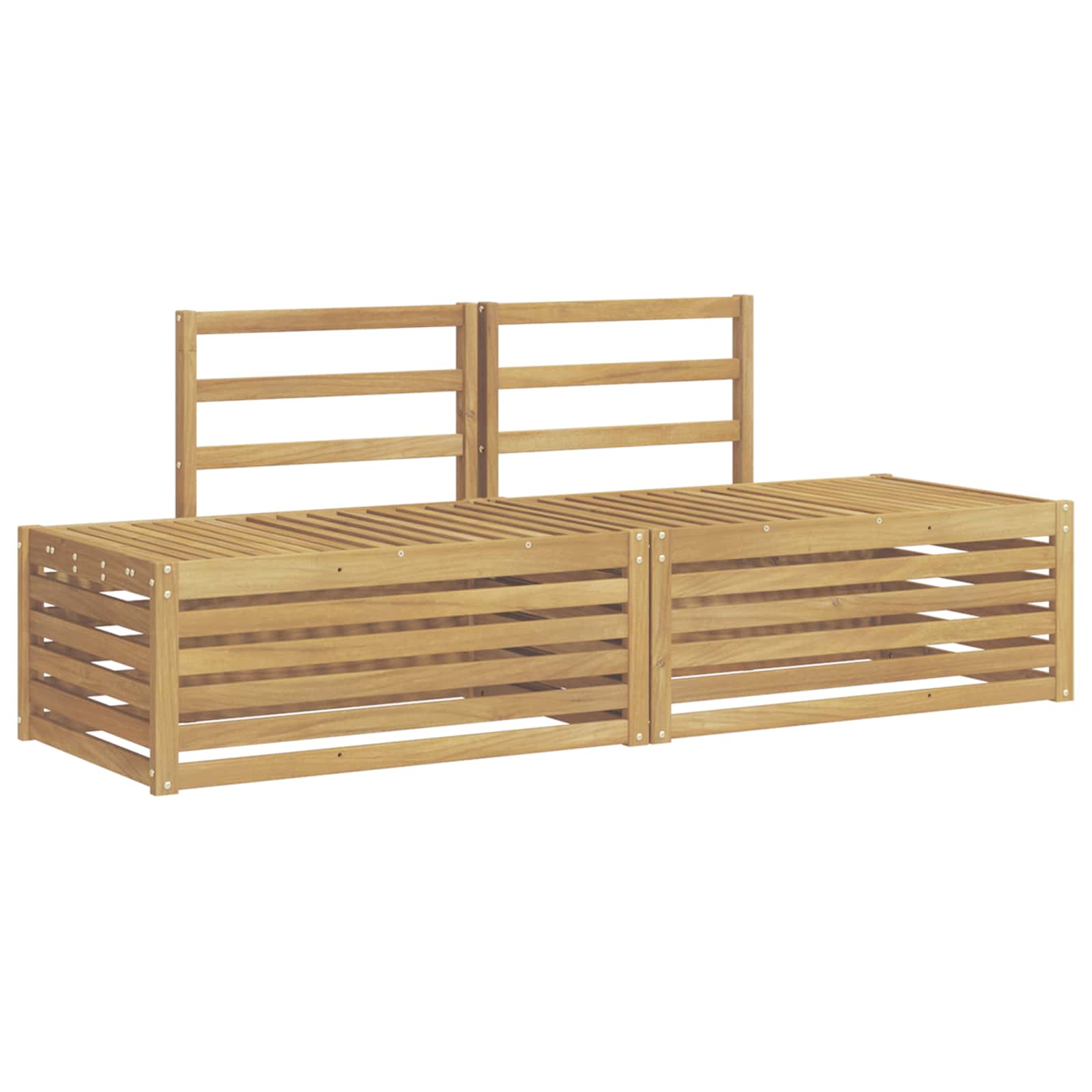 Conjunto de sofás de exterior 3 Pieza Blanco 182,5 x 63 x 73 cm