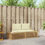 Conjunto de sofás de exterior Blanco 182,5 x 63 x 73 cm