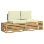 Conjunto de sofás de exterior Blanco 182,5 x 63 x 73 cm