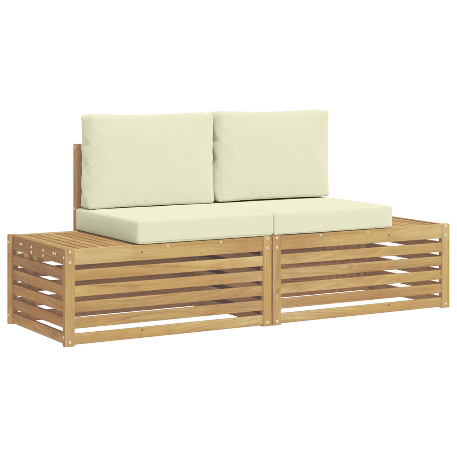 Conjunto de sofás de exterior Blanco 182,5 x 63 x 73 cm
