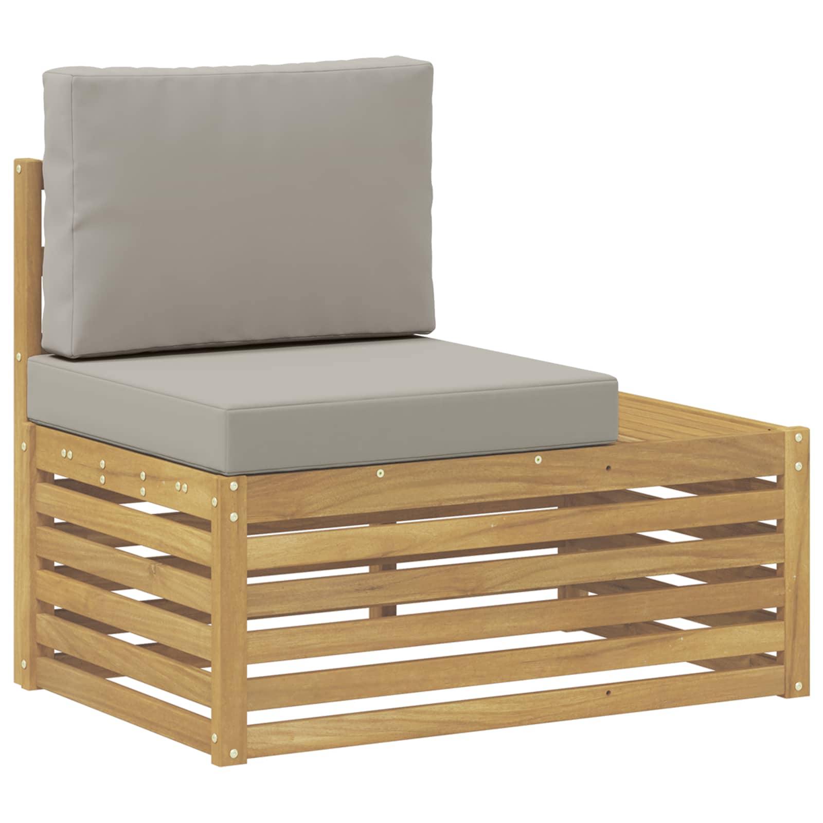 Conjunto de sofás de exterior 5 Pieza Blanco y Gris Claro
